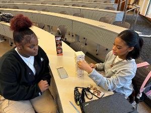 Student Group3 participate in Jenga project management activity